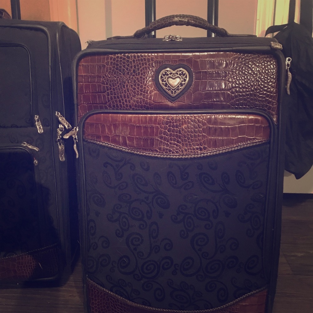 Brighton luggage carry-on blk/brown croc